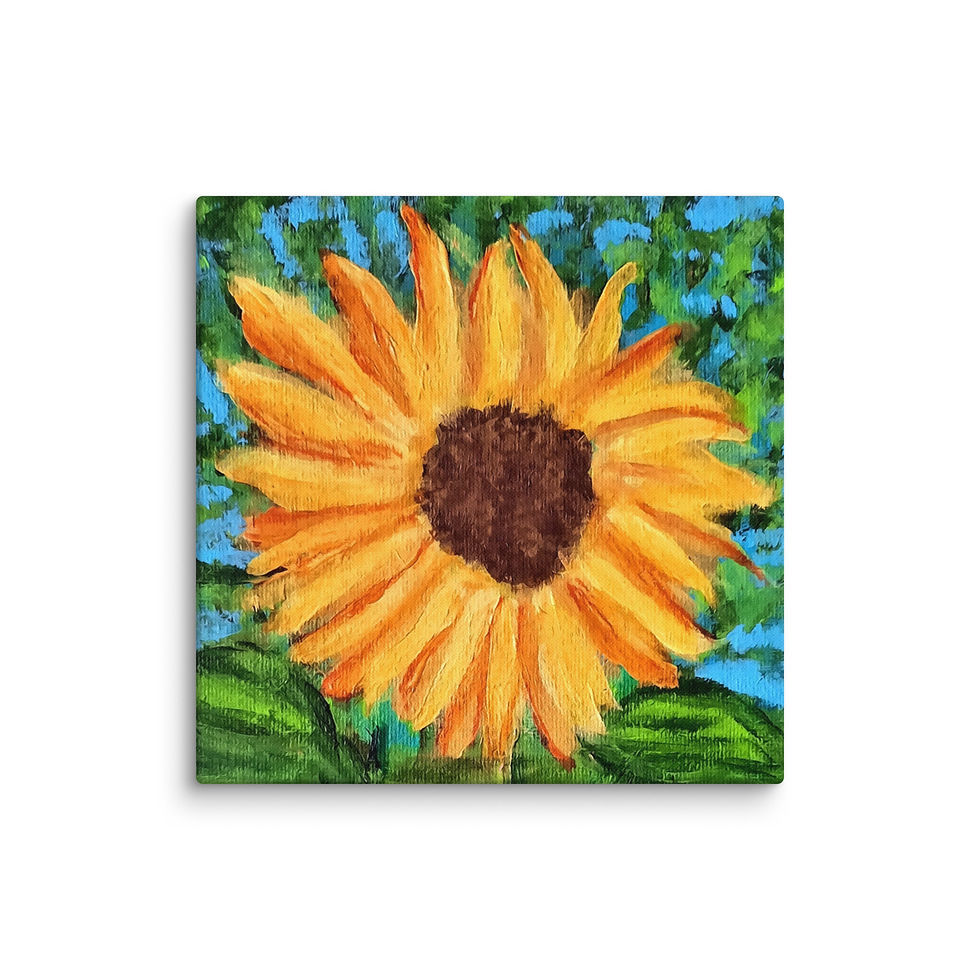 Miniatura: A Solitary Sunflower 2 Canvas