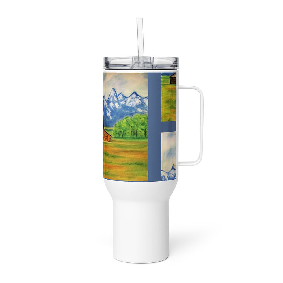 Miniatura: A Simpler Way of Life Travel mug with a handle
