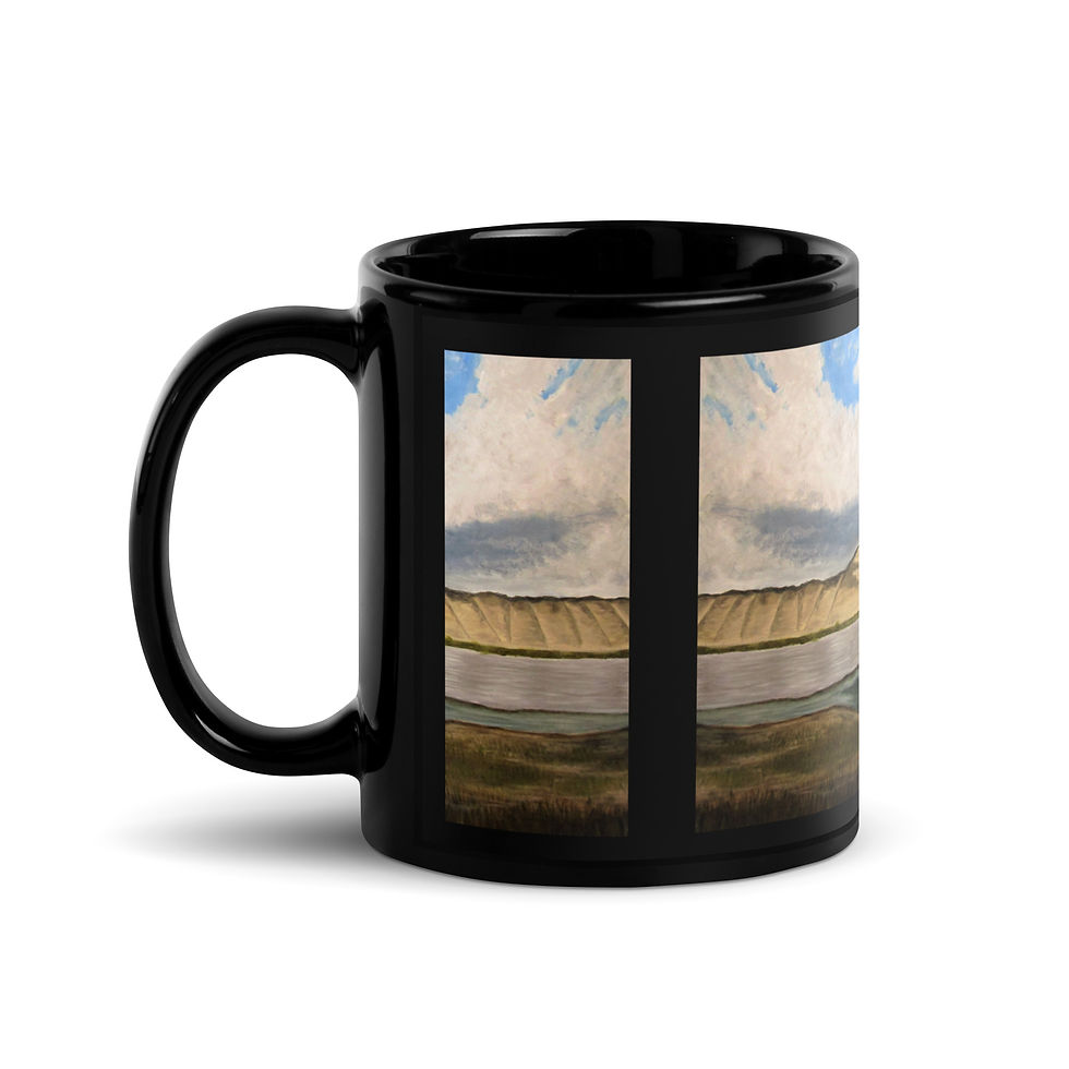 Thumbnail: Sunlit Sheep Mountain Black Glossy Mug