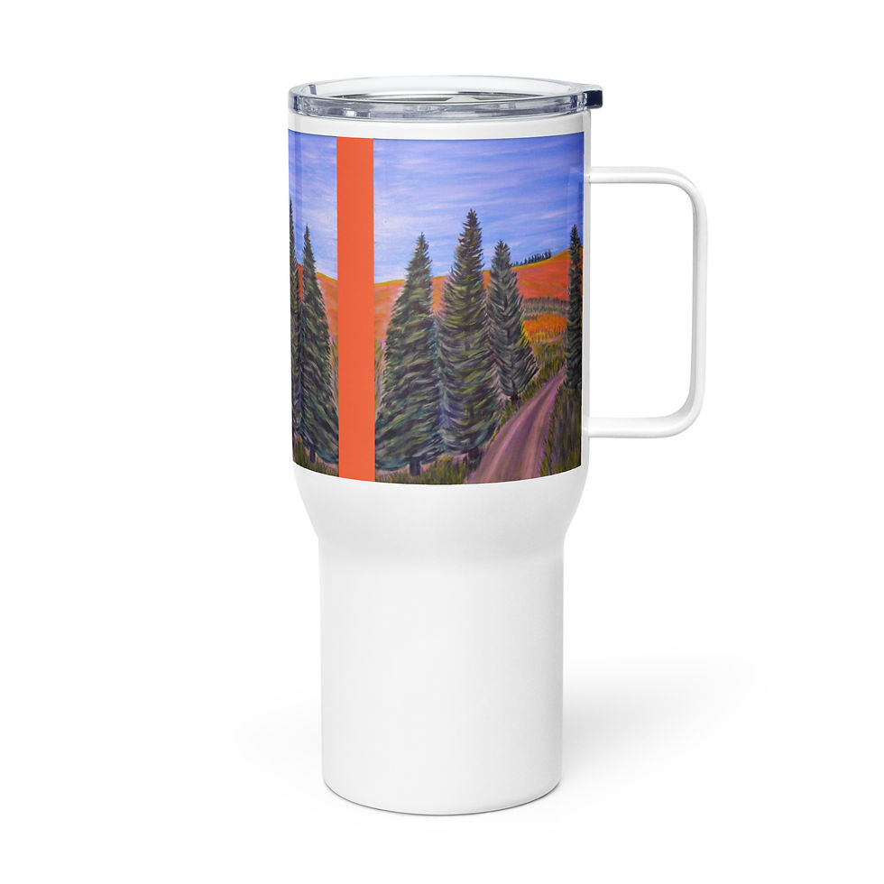 Thumbnail: Broadmouth Canyon Gold Travel mug with a handle