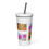 Miniatura: Floral Fantasy Insulated tumbler with a straw