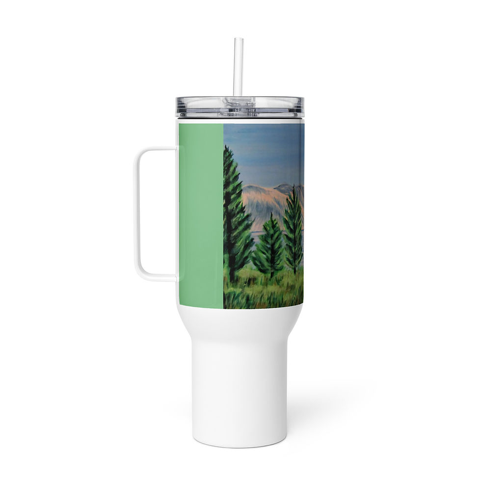 Thumbnail: Jackson Lake Summer Travel mug with a handle