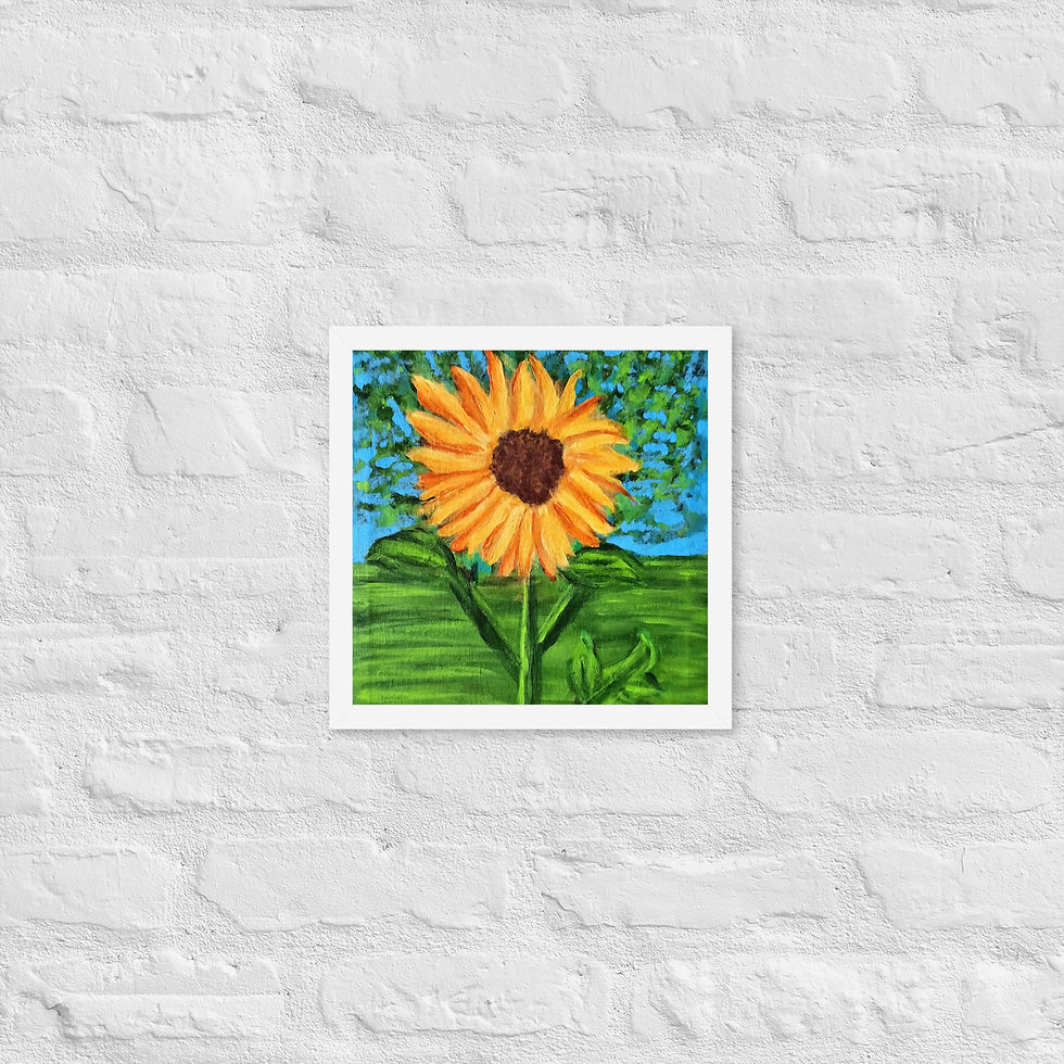Thumbnail: A Solitary Sunflower 2 Framed poster