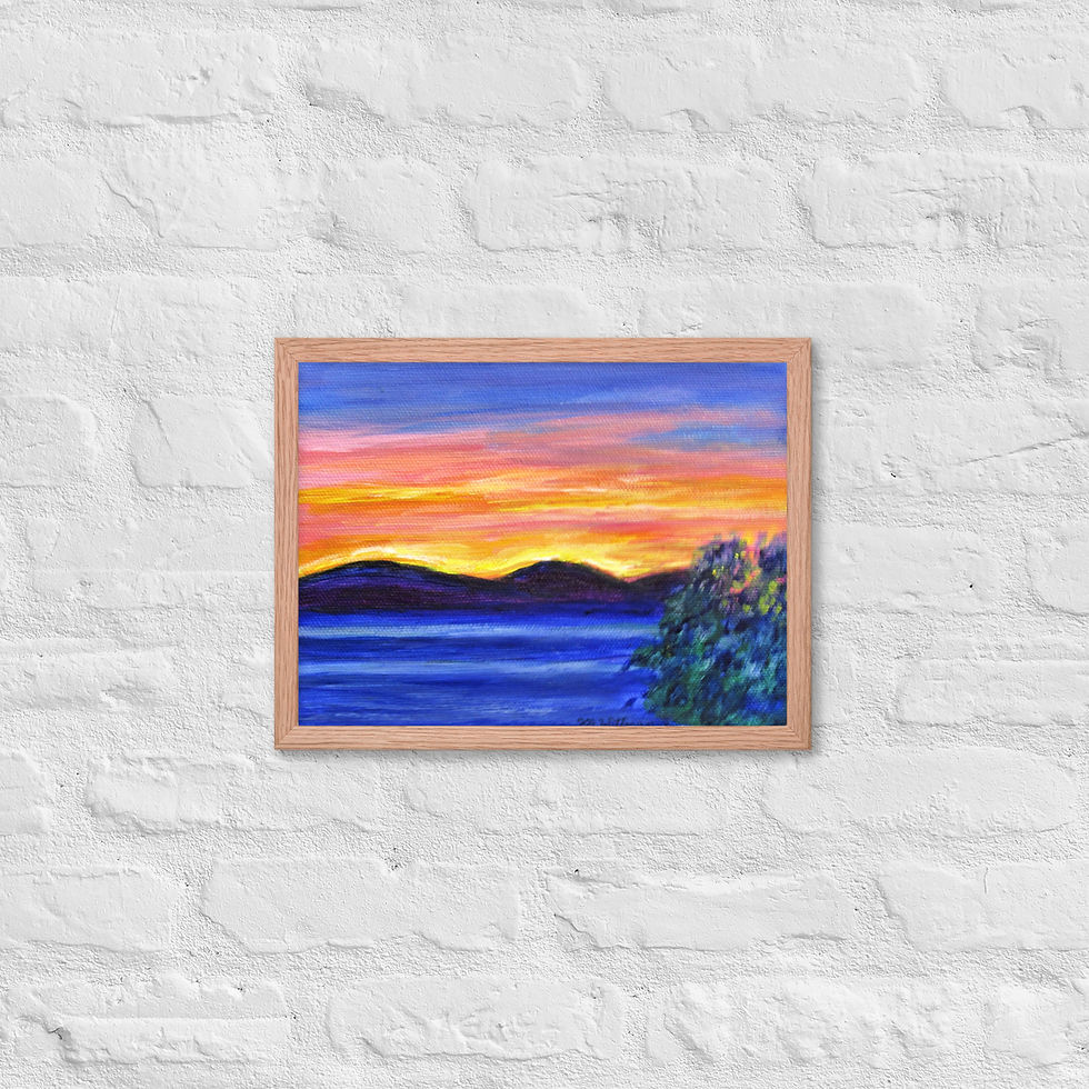 Thumbnail: Sunset over Snowy Range Framed poster