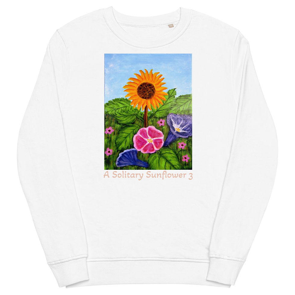 Thumbnail: A Solitary Sunflower 3 Unisex organic sweatshirt