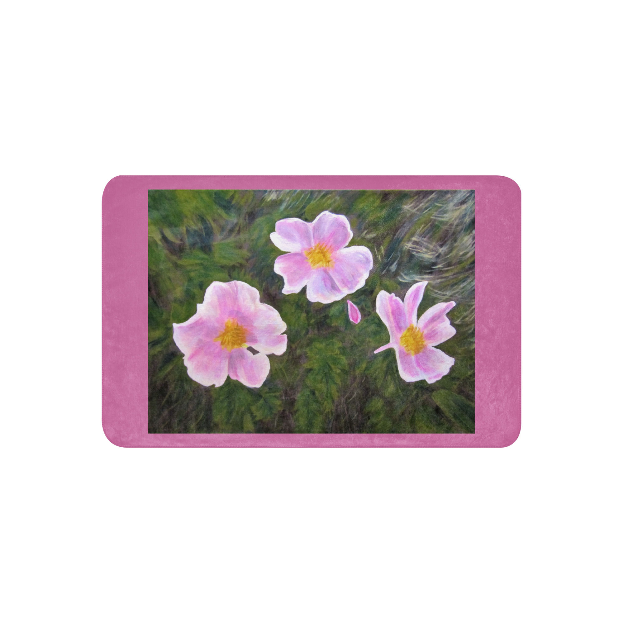 Wyoming Wild Roses Sherpa blanket