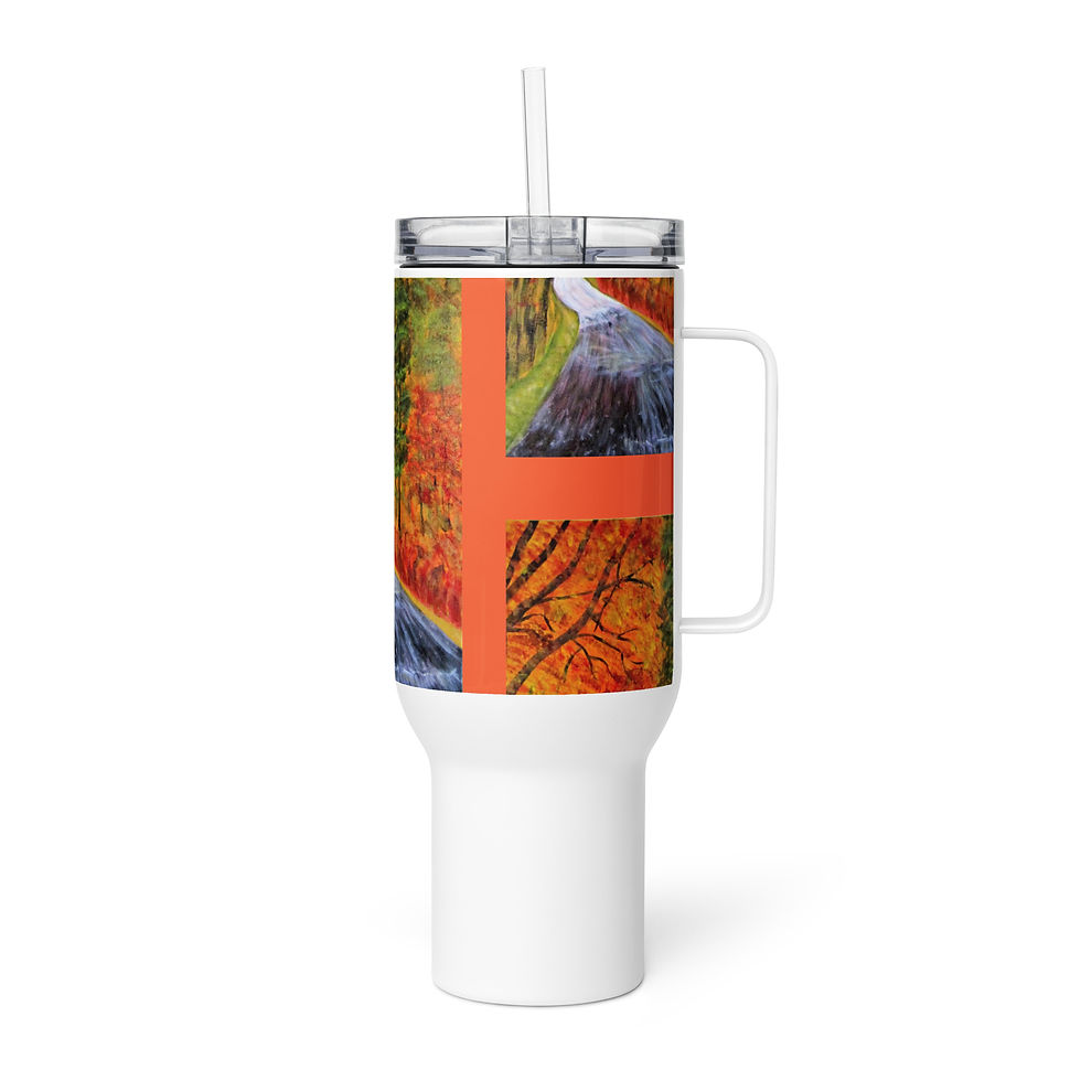 Miniatura: The Road Not Taken Travel mug with a handle
