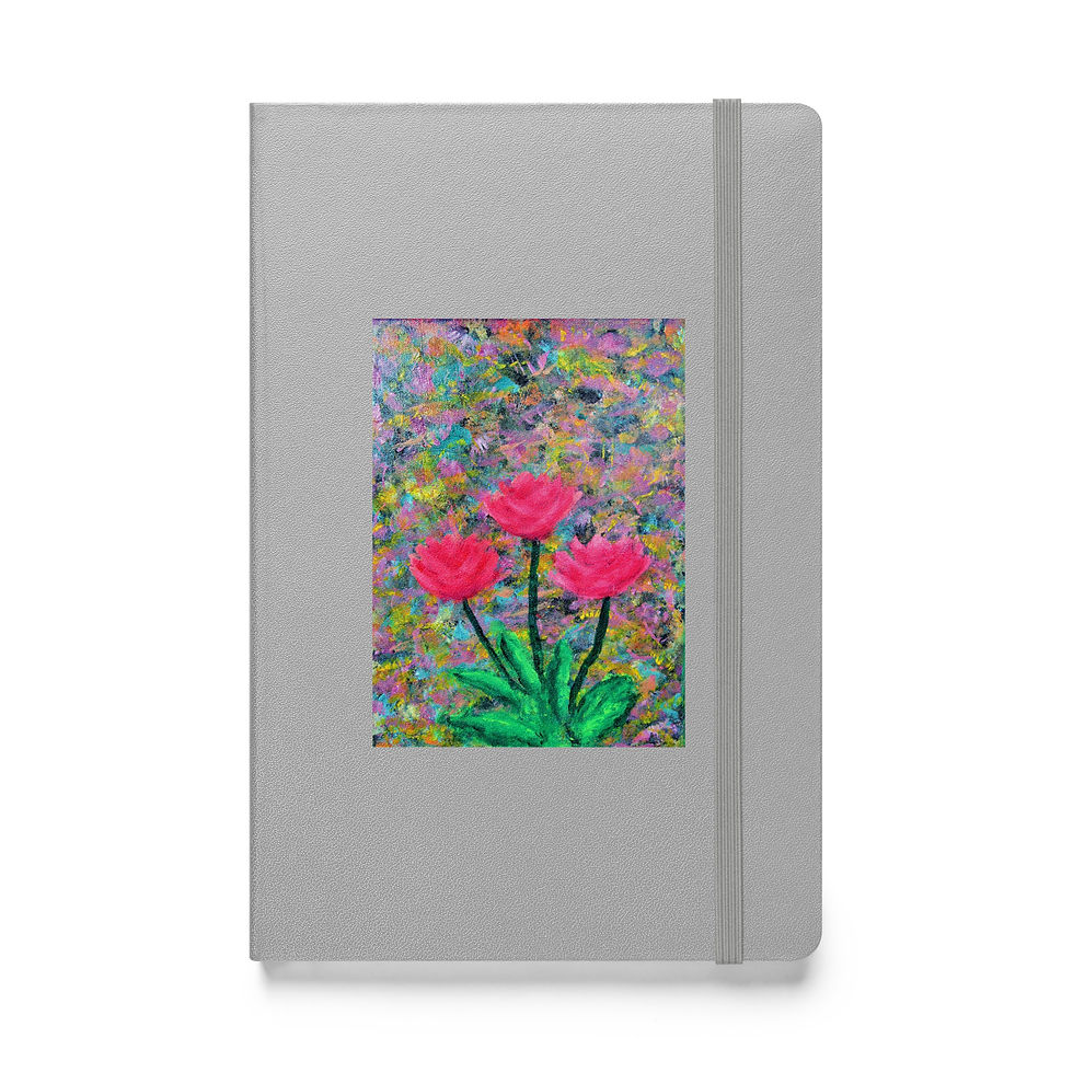 Miniatura: Abstract Rose Mosaic Hardcover bound notebook