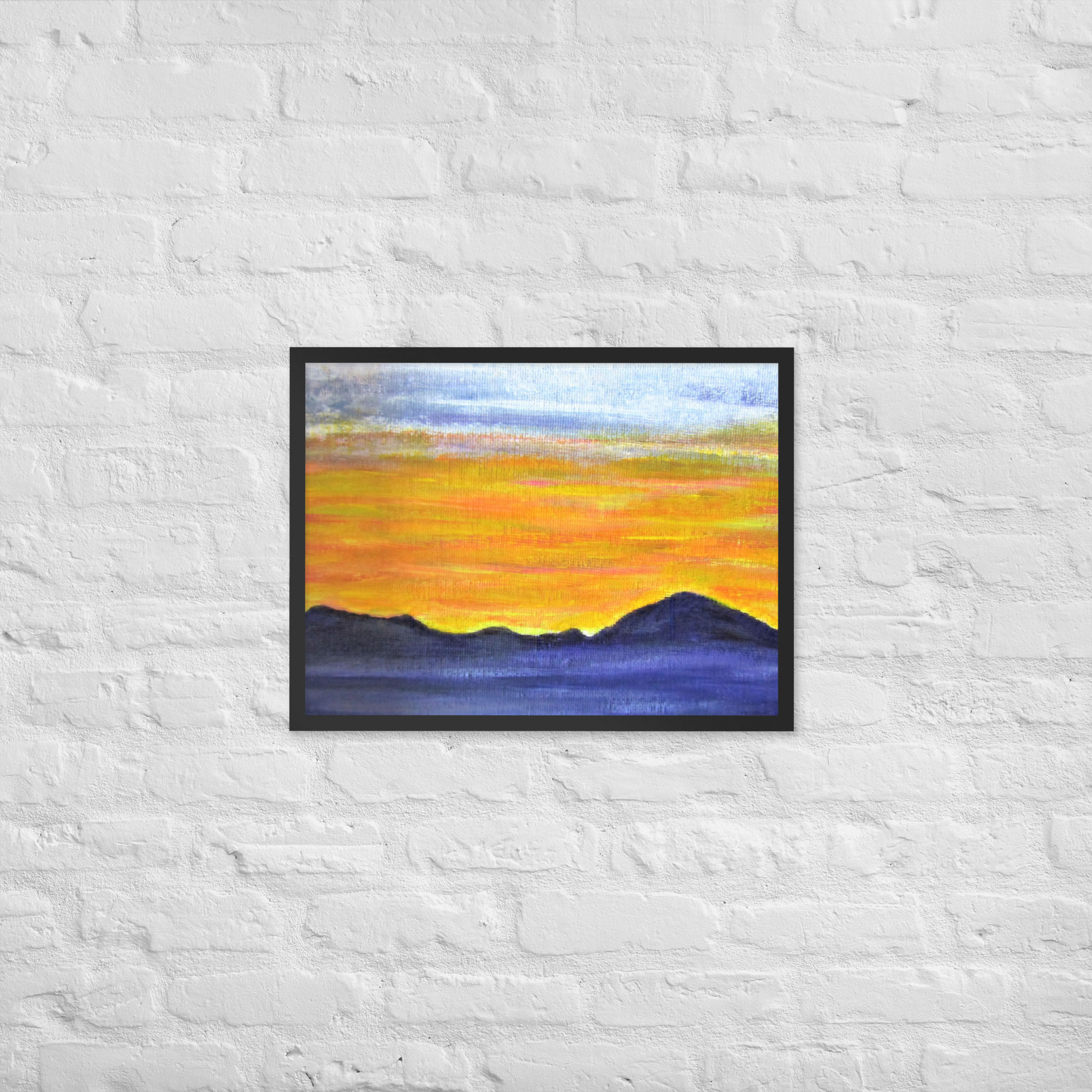 Sunset over Laramie Peak Range Enhanced Matte Paper Framed Poster (in)