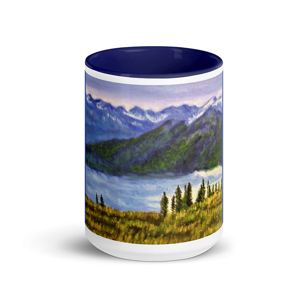 Thumbnail: A River Runs through It Mug with Color Inside