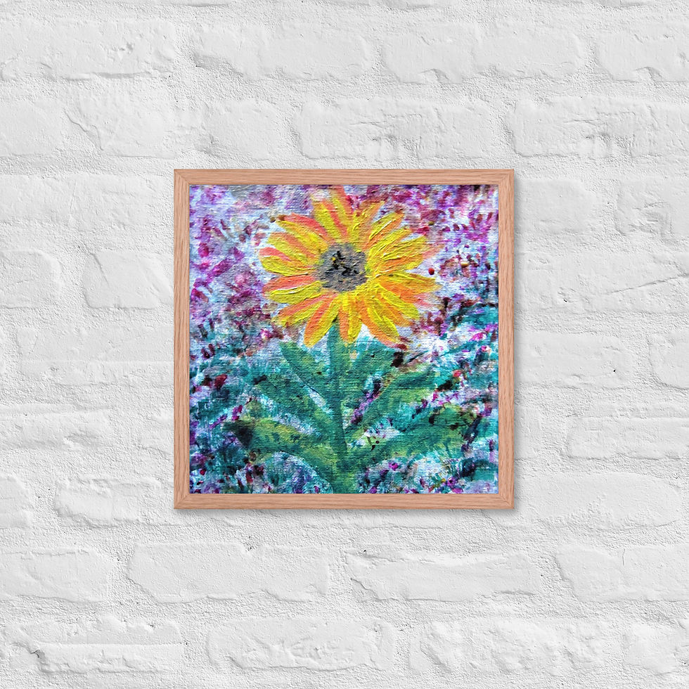 Miniatura: A Solitary Sunflower 1 Framed poster