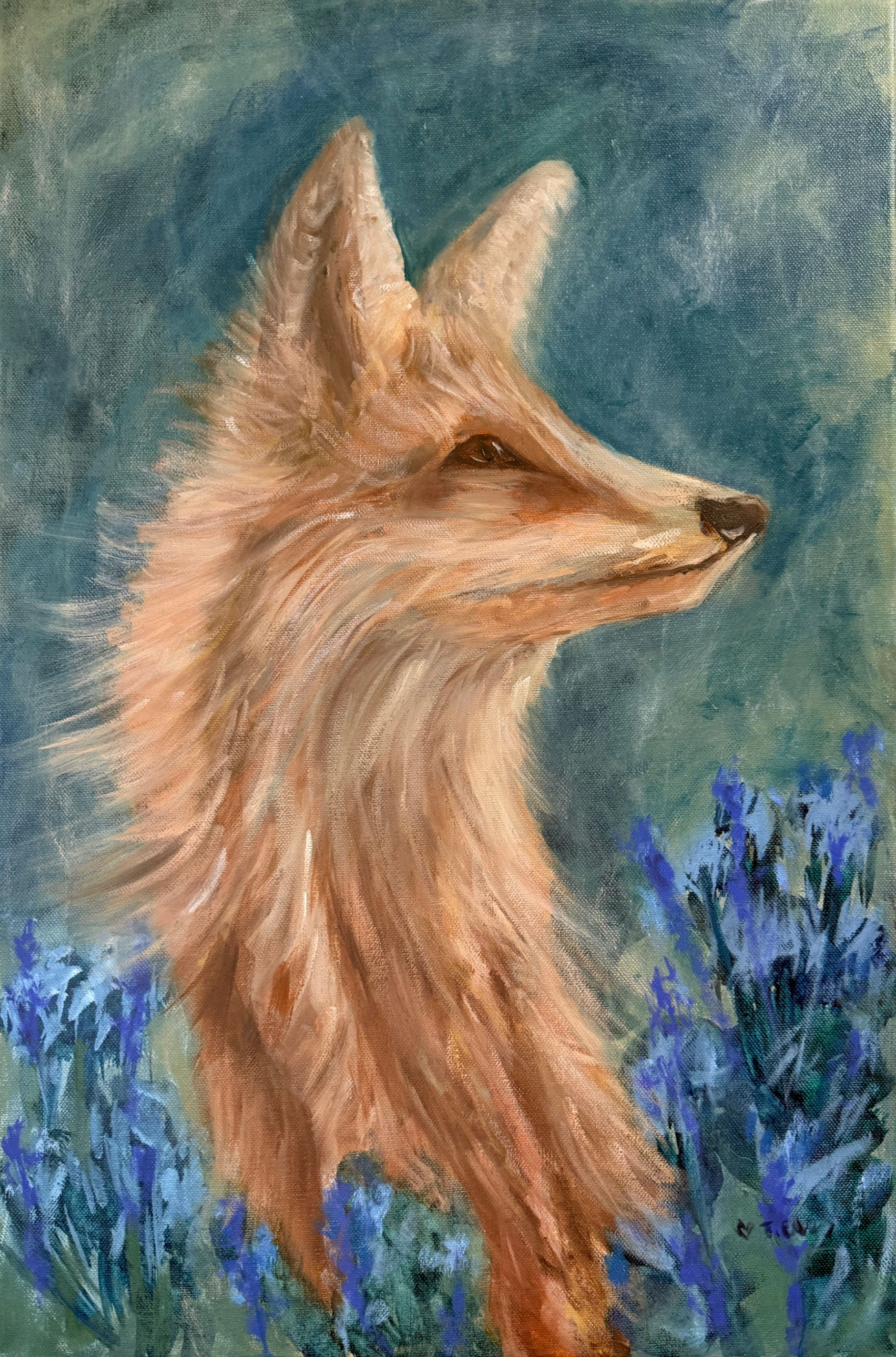 SOLD "Dusk Watcher" Original Oil Painting 