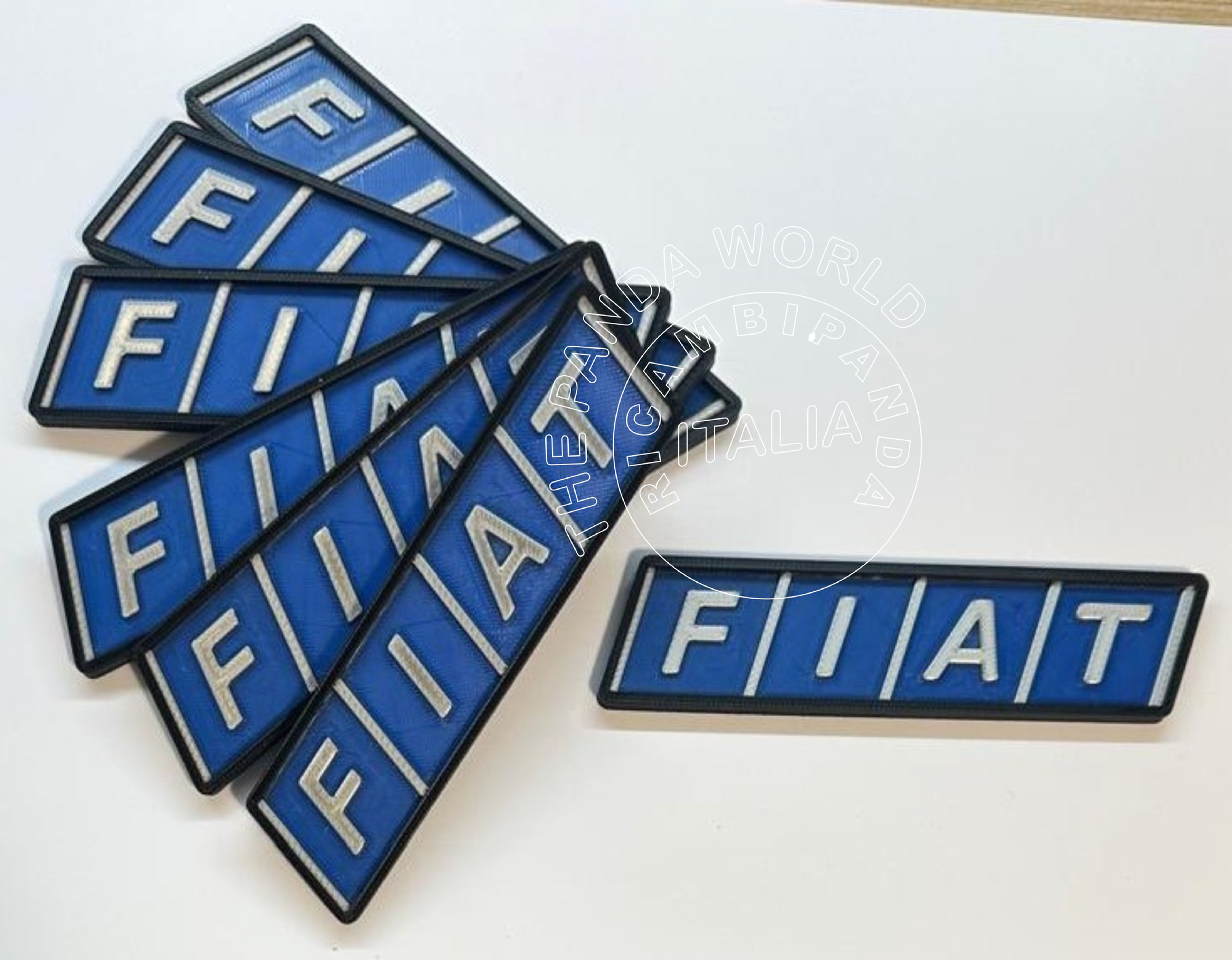 TARGHETTA REPLICA LOGO FIAT PORTELLONE POSTERIORE