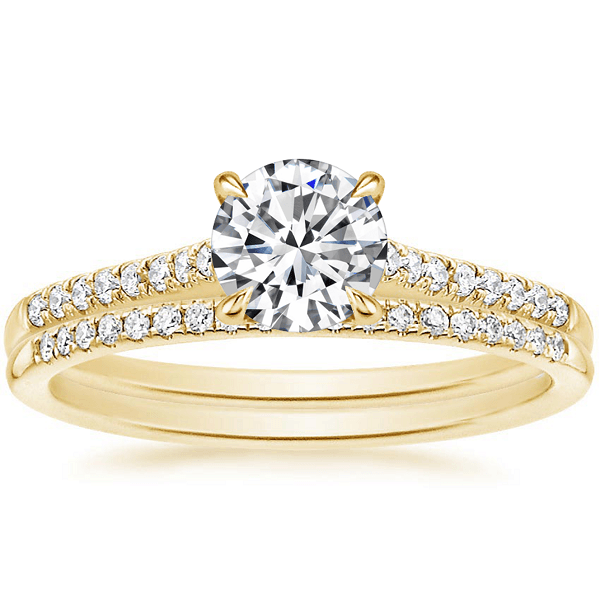 Thumbnail: Pave Diamond Wedding Set