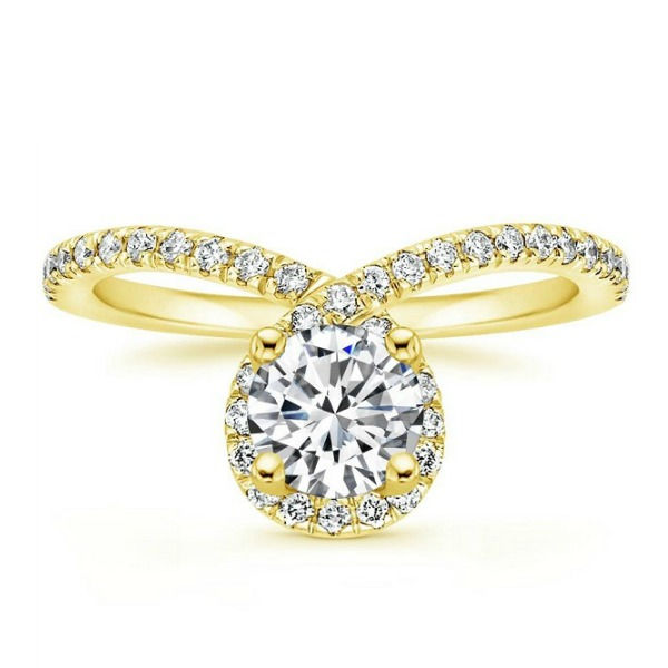 Thumbnail: Pave twist engagement ring