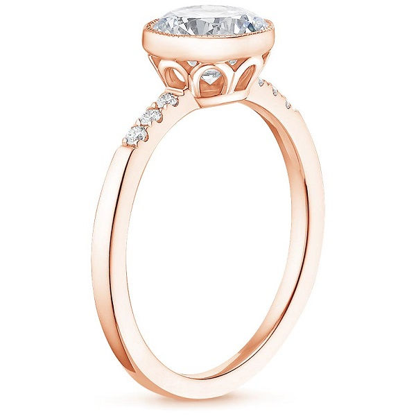 Thumbnail: Pave Bezel Engagement Ring