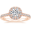 Thumbnail: Rose Gold Pavé Halo Engagement Ring