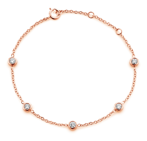 Rose Gold Diamond Bezel Bracelet