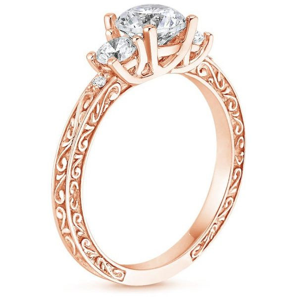Thumbnail: Rose Gold Vintage Trilogy Ring