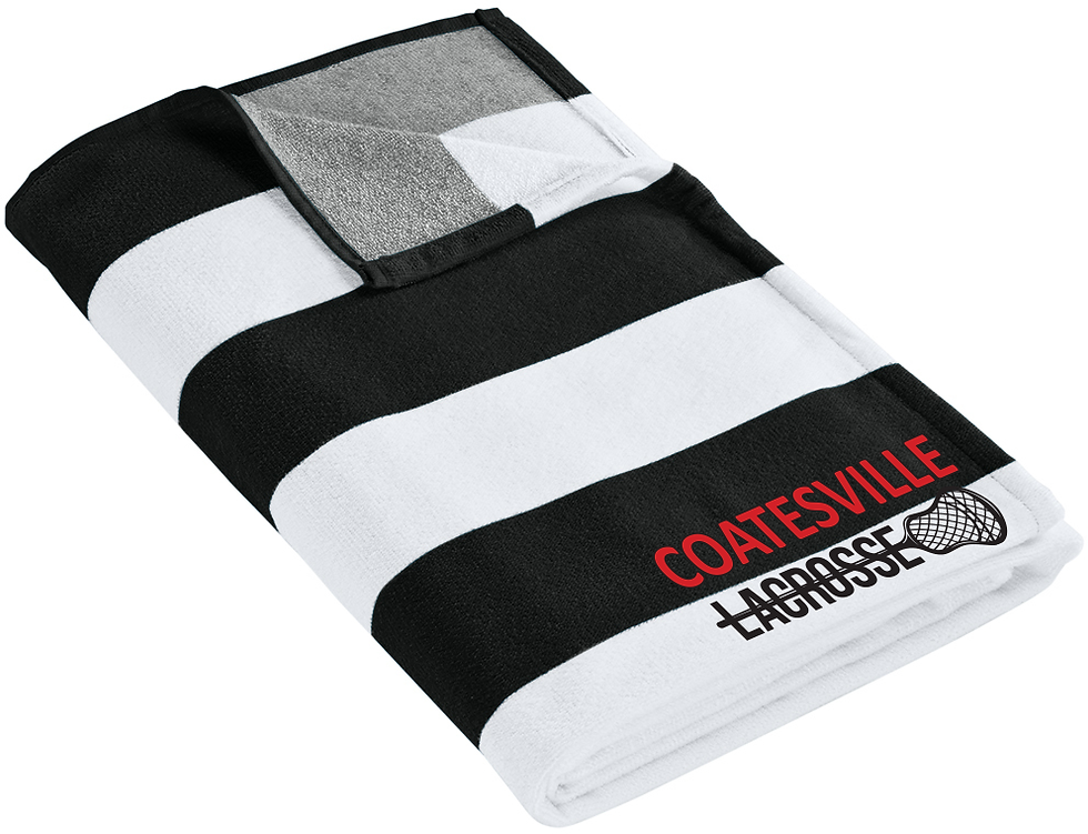 Thumbnail: Coatesville Lacrosse Port Authority Cabana Stripe Beach Towel