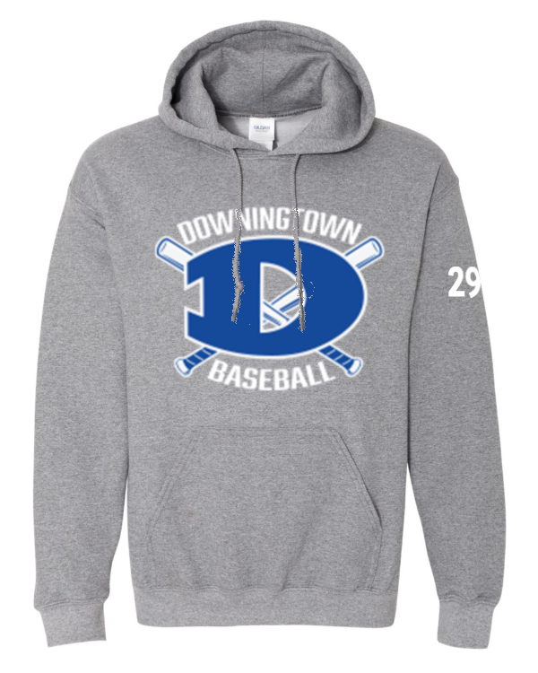 Applique Embroidered Gildan Heavy Blend Unisex Hooded Sweatshirt