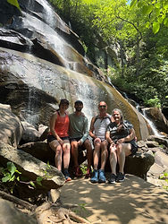 Family day at Pisgah National Forest Waterfalls asheville