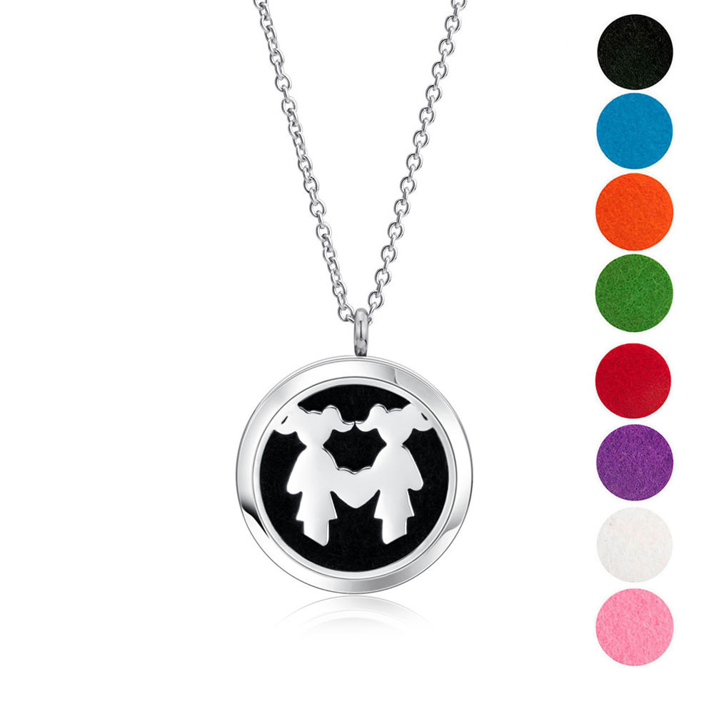 Colier si pandant aromaterapie cu difuzor uleiuri esentiale – model 2 Fetite