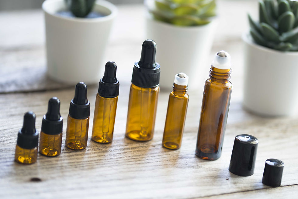 Sticlute Roll-on si cu pipeta pentru uleuri esentiale