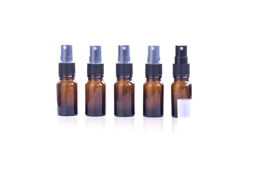 Miniatură: Sticla bruna cu pulverizator tip spray, capacitate 10 ml - set 5 bucati