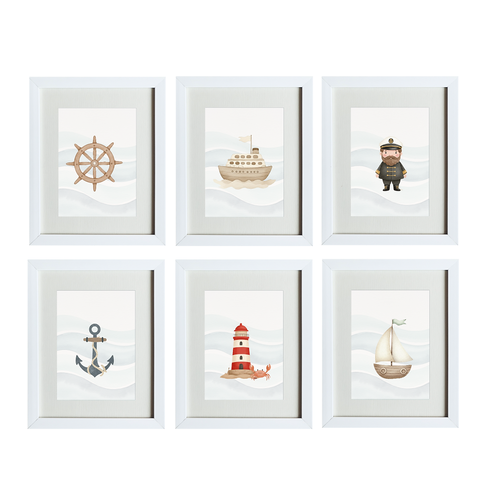 Colección náutico 6 piezas