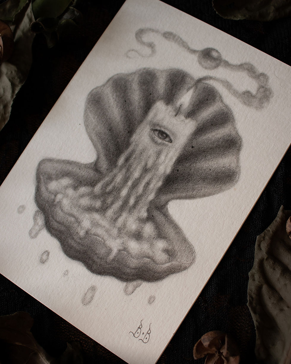 Thumbnail: 'Little Treasure' - Original graphite drawing - Lullaby Series