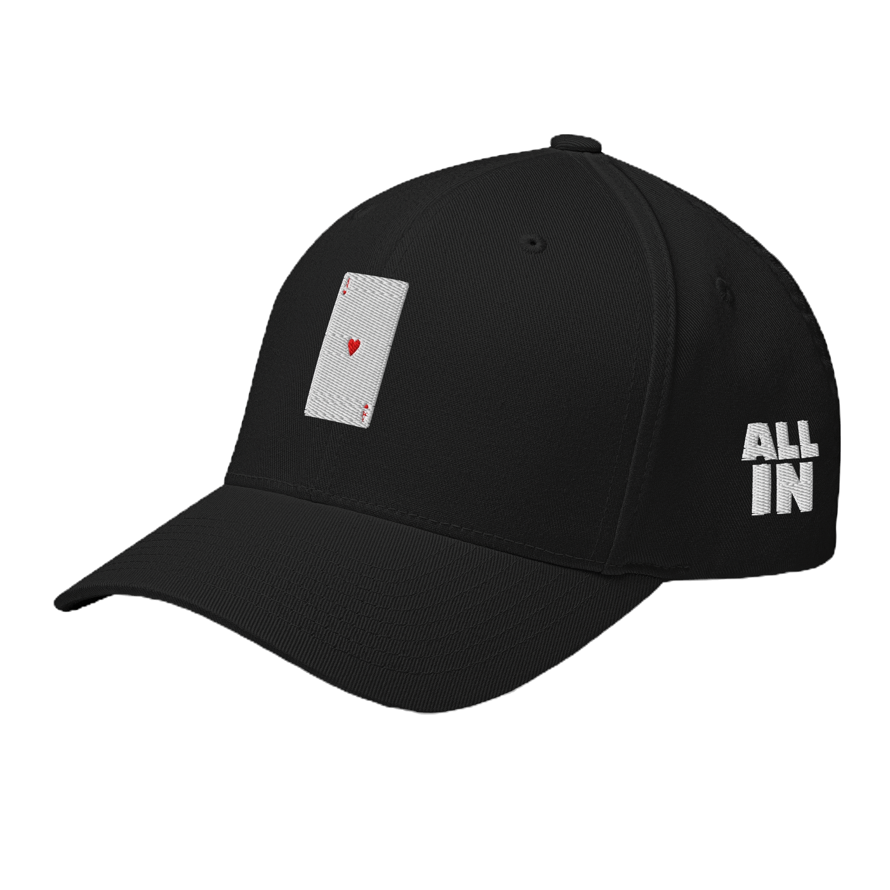 All In Ace of Hearts Poker Casino Structured Twill Cap by Streets Philosophy