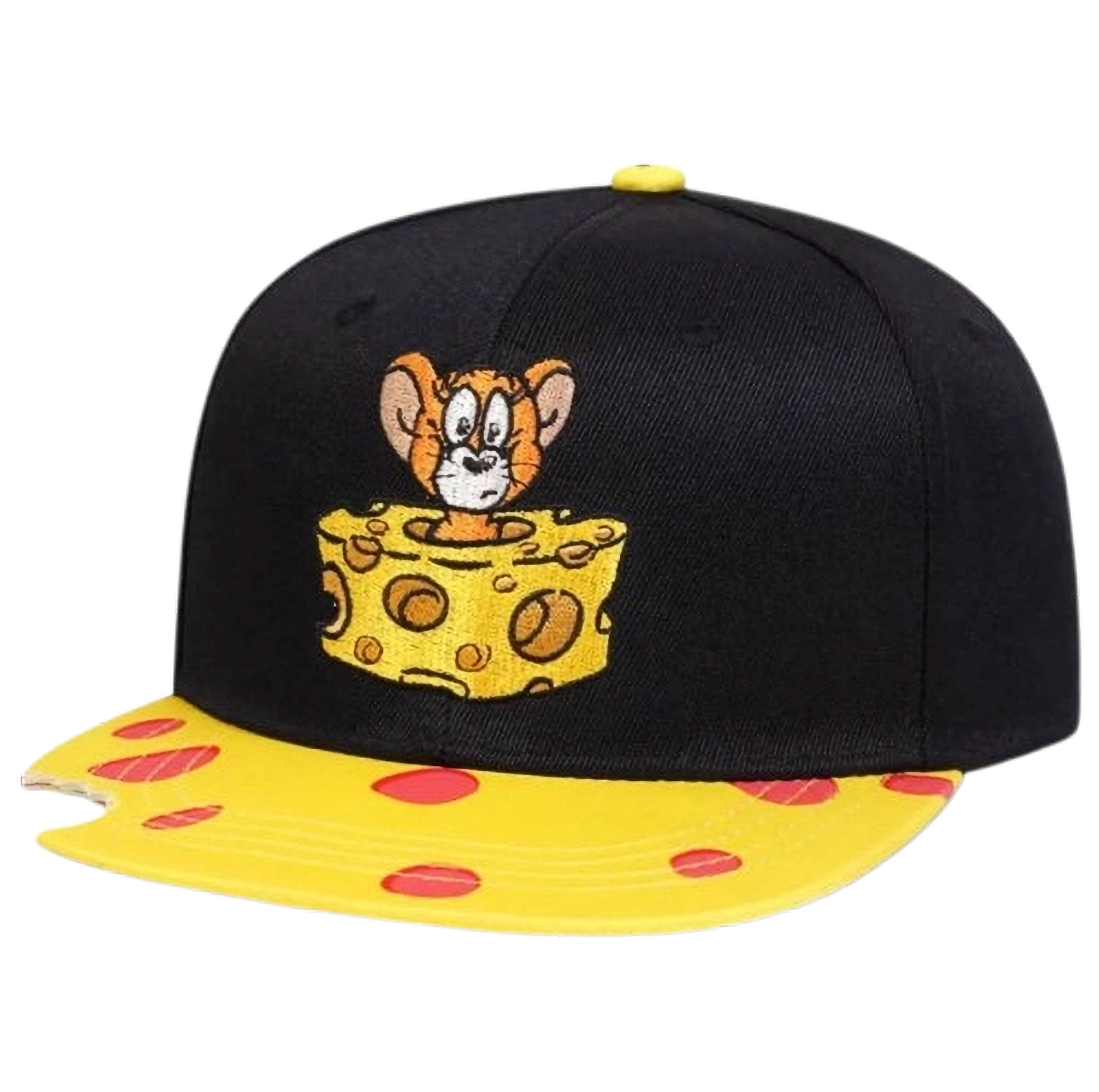 Jerry & Cheese Snapback Hat – Fun and Playful Cap with Cheese Brim
