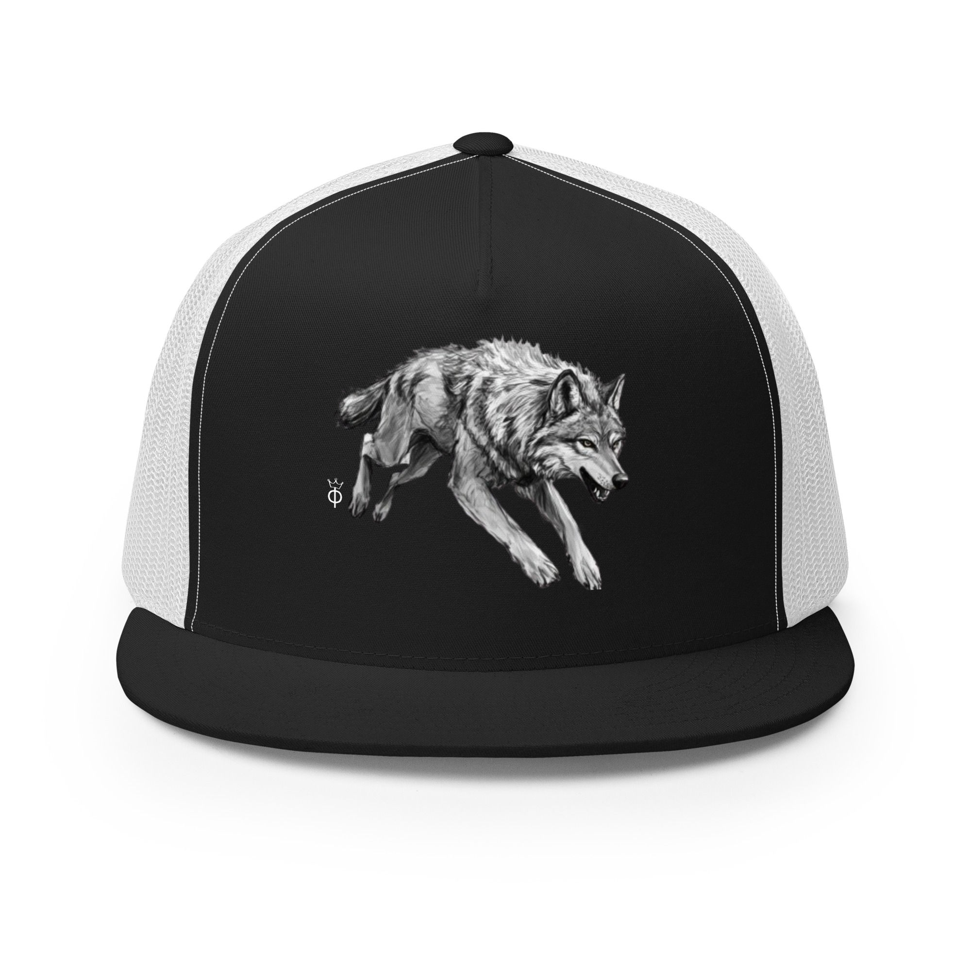 Hunting Wolf Trucker Cap for Outdoors Adventure Enthusiasts