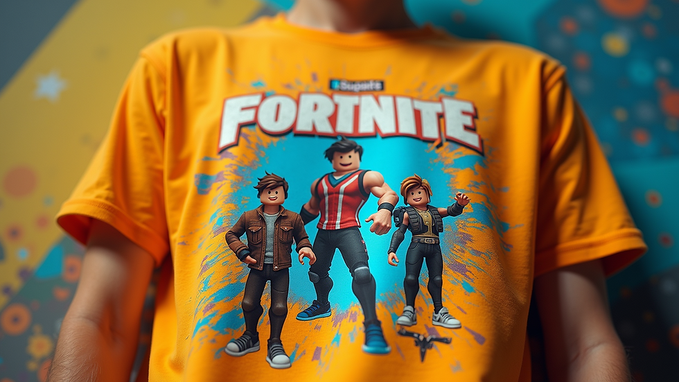 Exclusive T-Shirts Inspired by Fortnite and Roblox