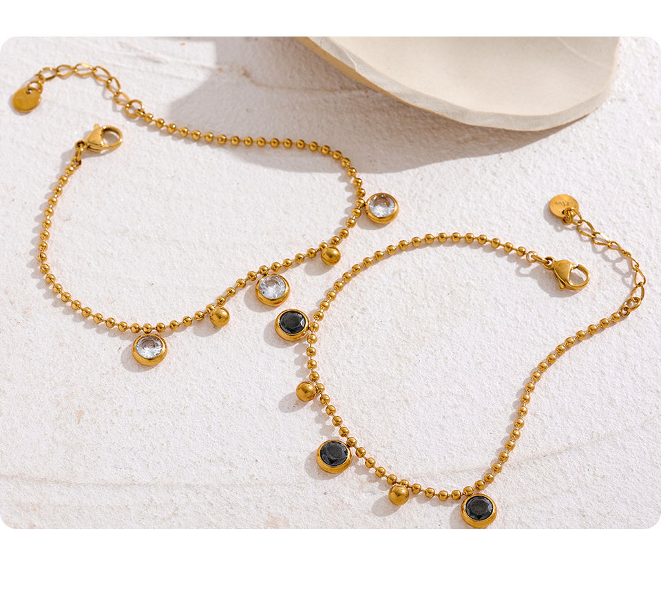 Thumbnail: Luxury Shiny Cubic Zirconia Chain Stainless Steel Aesthetic Necklace Brace