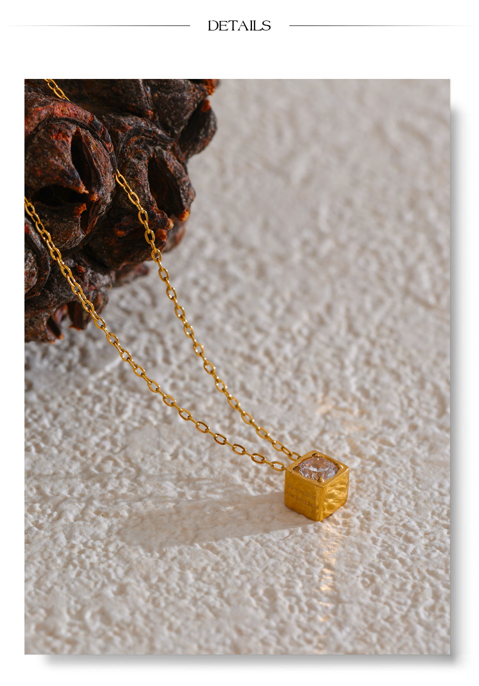 Thumbnail: “ Be Careful of Your Intention ” Delicate Stainless Steel Shiny Cubic