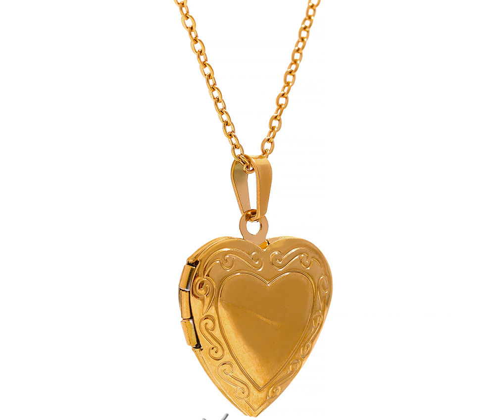 Heart Stainless Steel Pendant Drop Necklace Waterproof Friend Photo Pictu