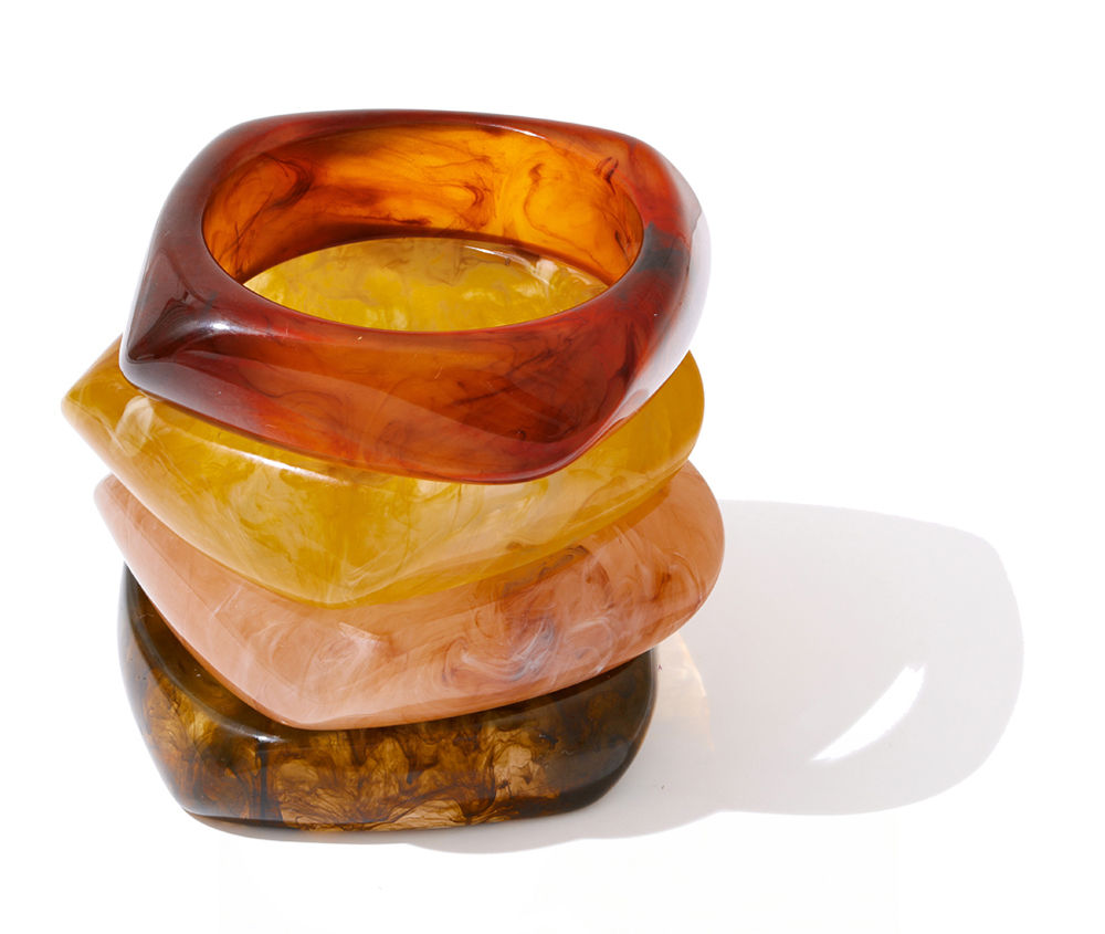 Autumn Winter Style Statement Jewelry Waterproof Resin Thick Bracelet