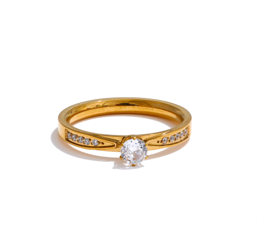 Fashion Stainless Steel Bling Cubic Zirconia CNC Wedding Style Chic