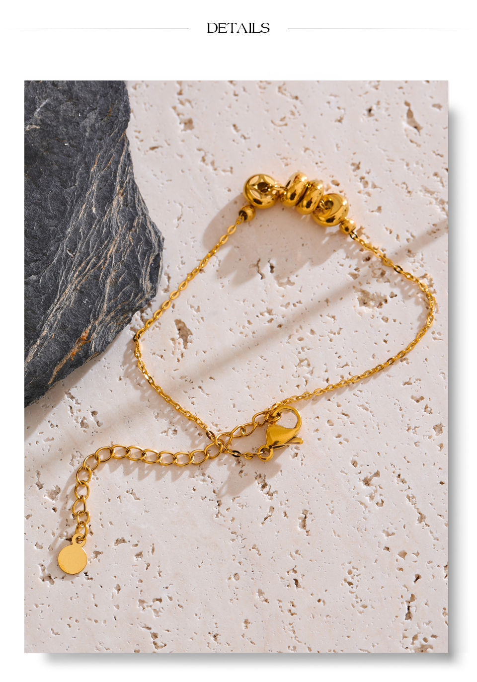 Thumbnail: Style Lucky Coin Removable Bracelet Bracelet Stainless Steel Chain W