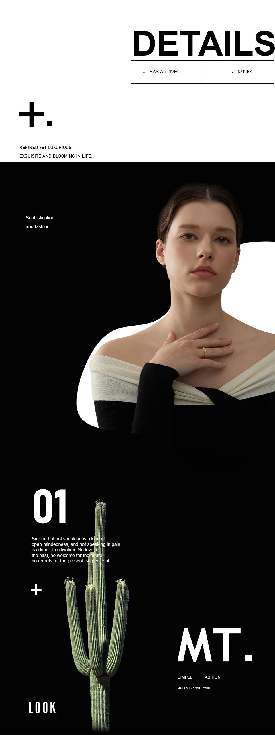 Thumbnail: White Enamel Stainless Steel Exquisite Open Gold Color Ring for Women Char