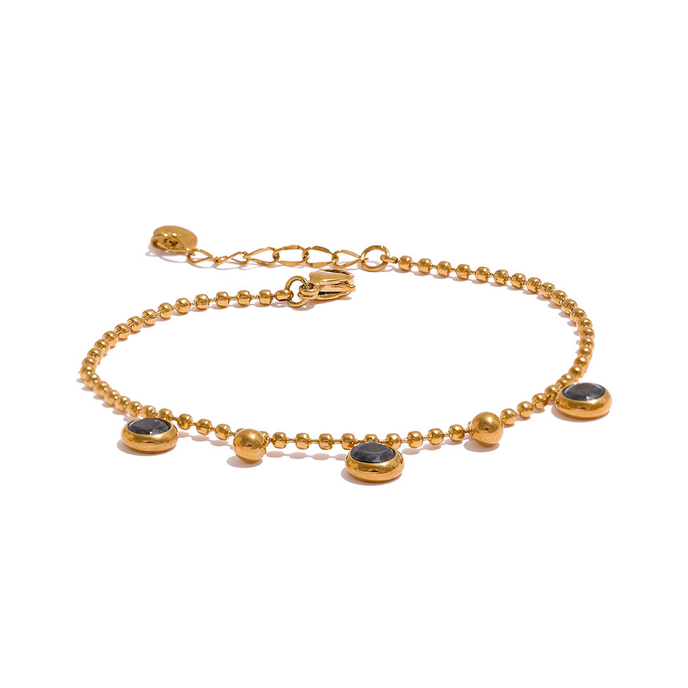 Thumbnail: Luxury Shiny Cubic Zirconia Chain Stainless Steel Aesthetic Necklace Brace
