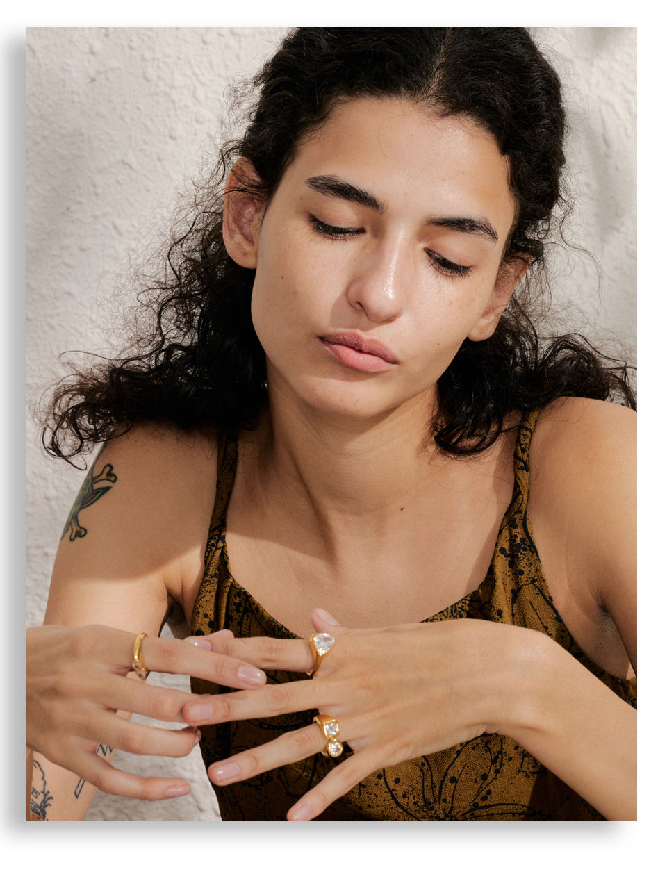 Thumbnail: Shiny Cubic Zirconia Geometric Finger Ring High-Grade Stainle