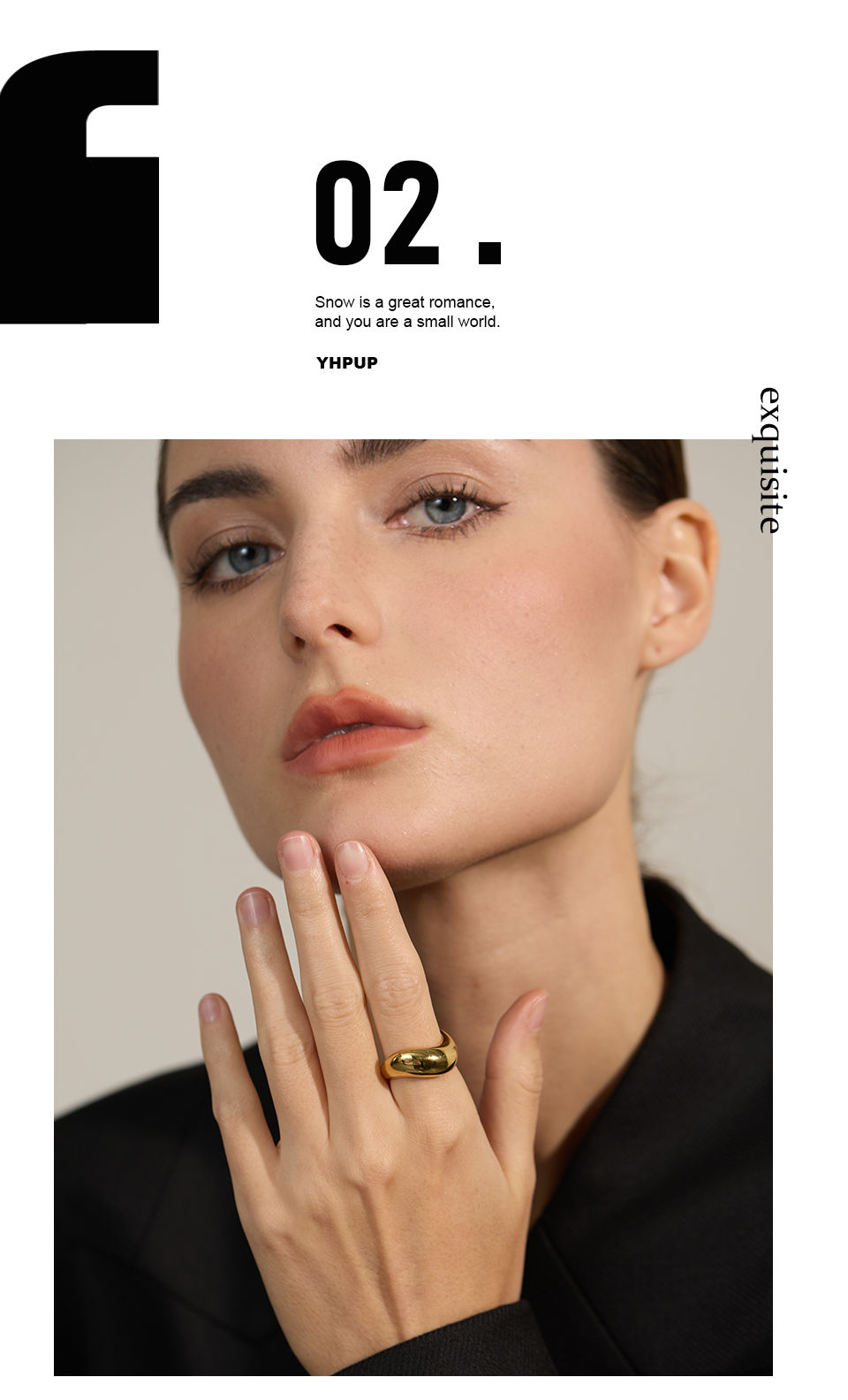 Thumbnail: Minimalist Smooth Stainless Steel Metal Geometric Finger Ring Waterproof 1