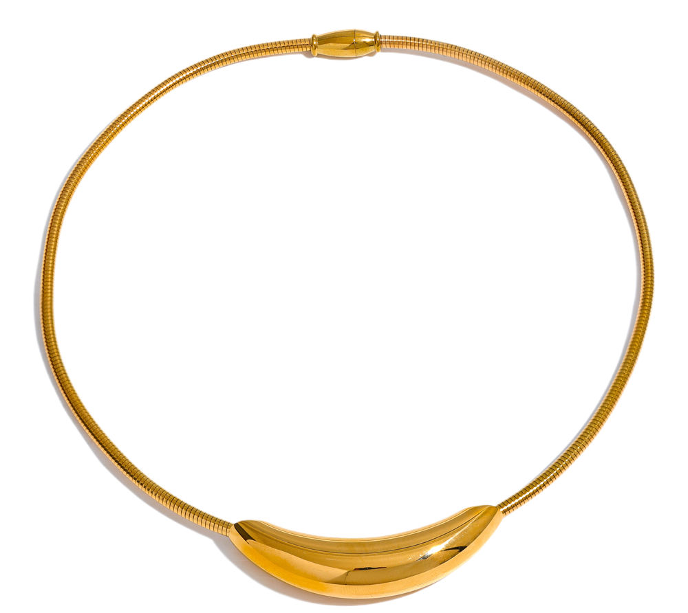 Waterproof Stainless Steel Popular Choker Light Necklace Women Statement M