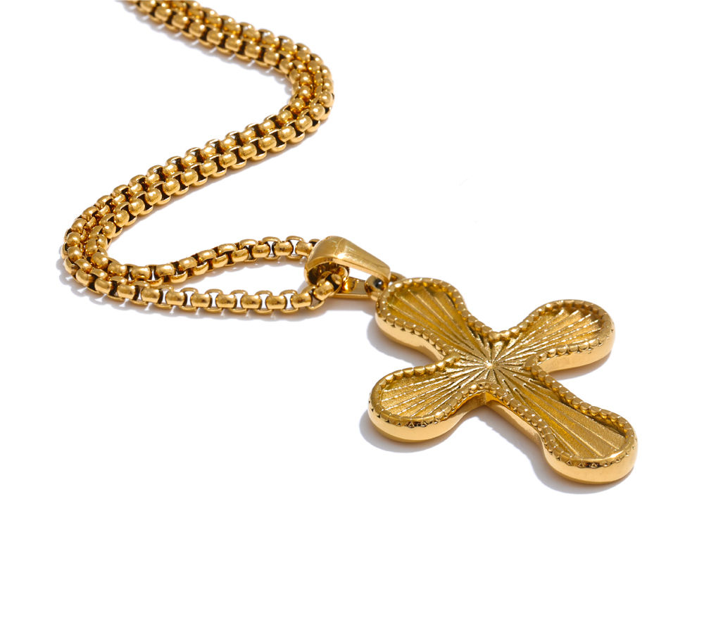 Arrivals Stainless Steel Metal Cross Vintage Fashion Necklace Pendant Dail