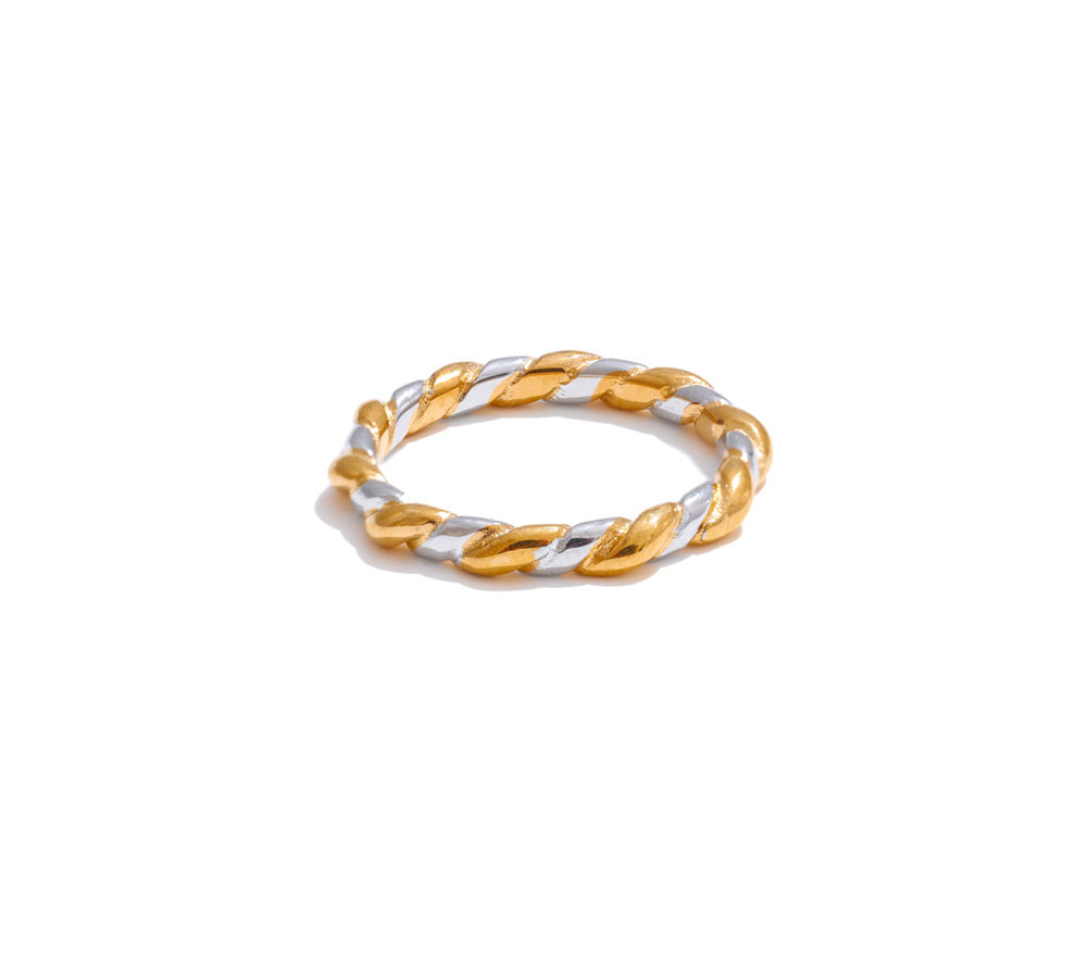 Minimalist Stainless Steel Metal Mix Finger Ring Fashion Chic