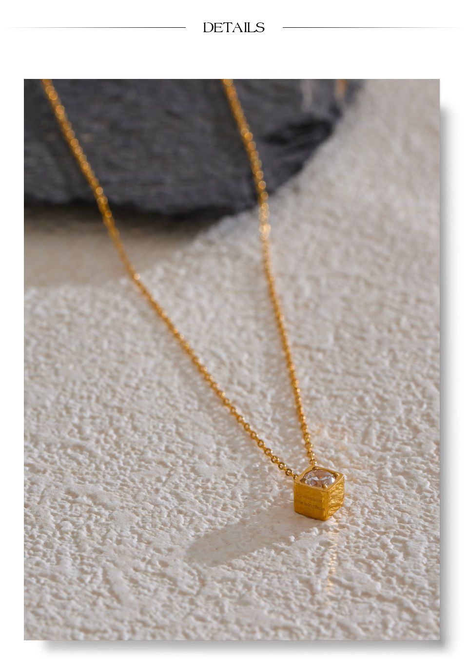 Thumbnail: “ Be Careful of Your Intention ” Delicate Stainless Steel Shiny Cubic