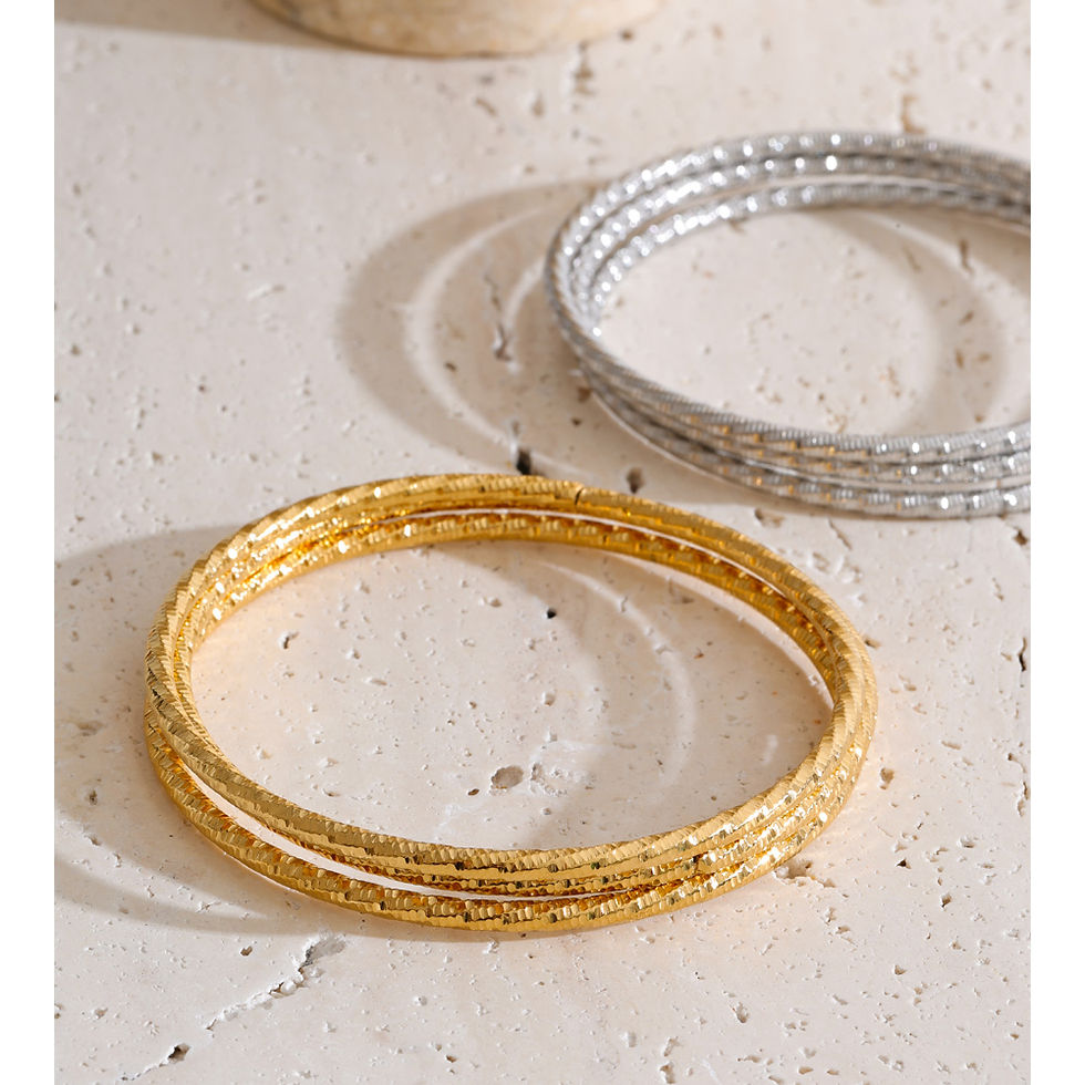 Thumbnail: Stainless Steel Circle Pattern Cutting Layered Round Stacking Br